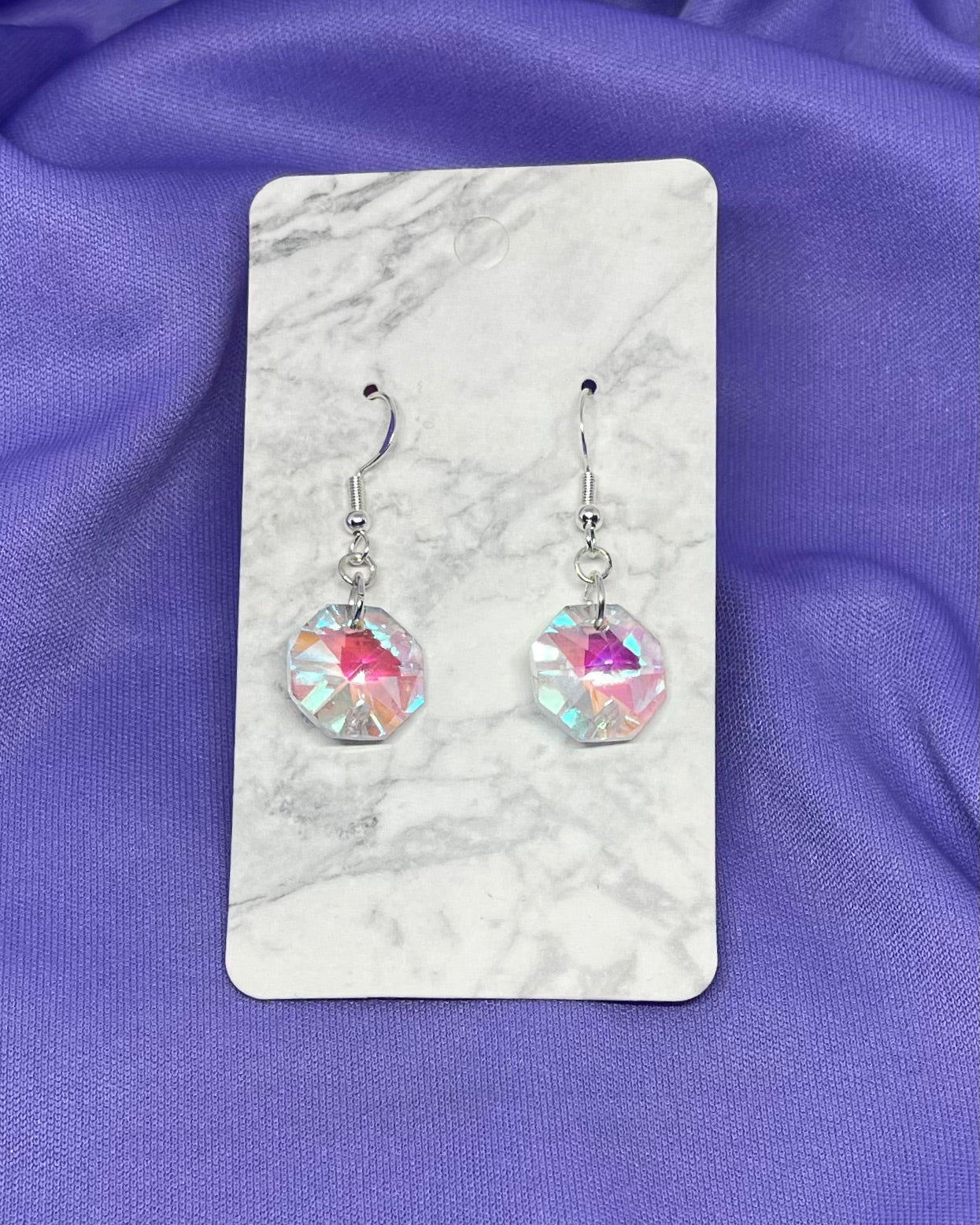 AB Octagon Earrings