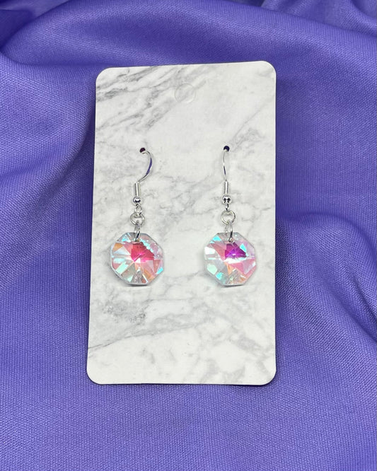 AB Octagon Earrings