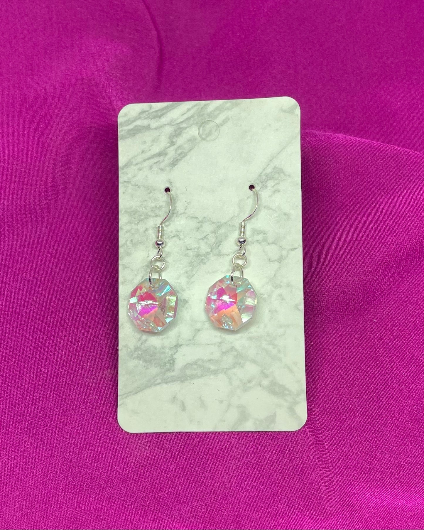 AB Octagon Earrings