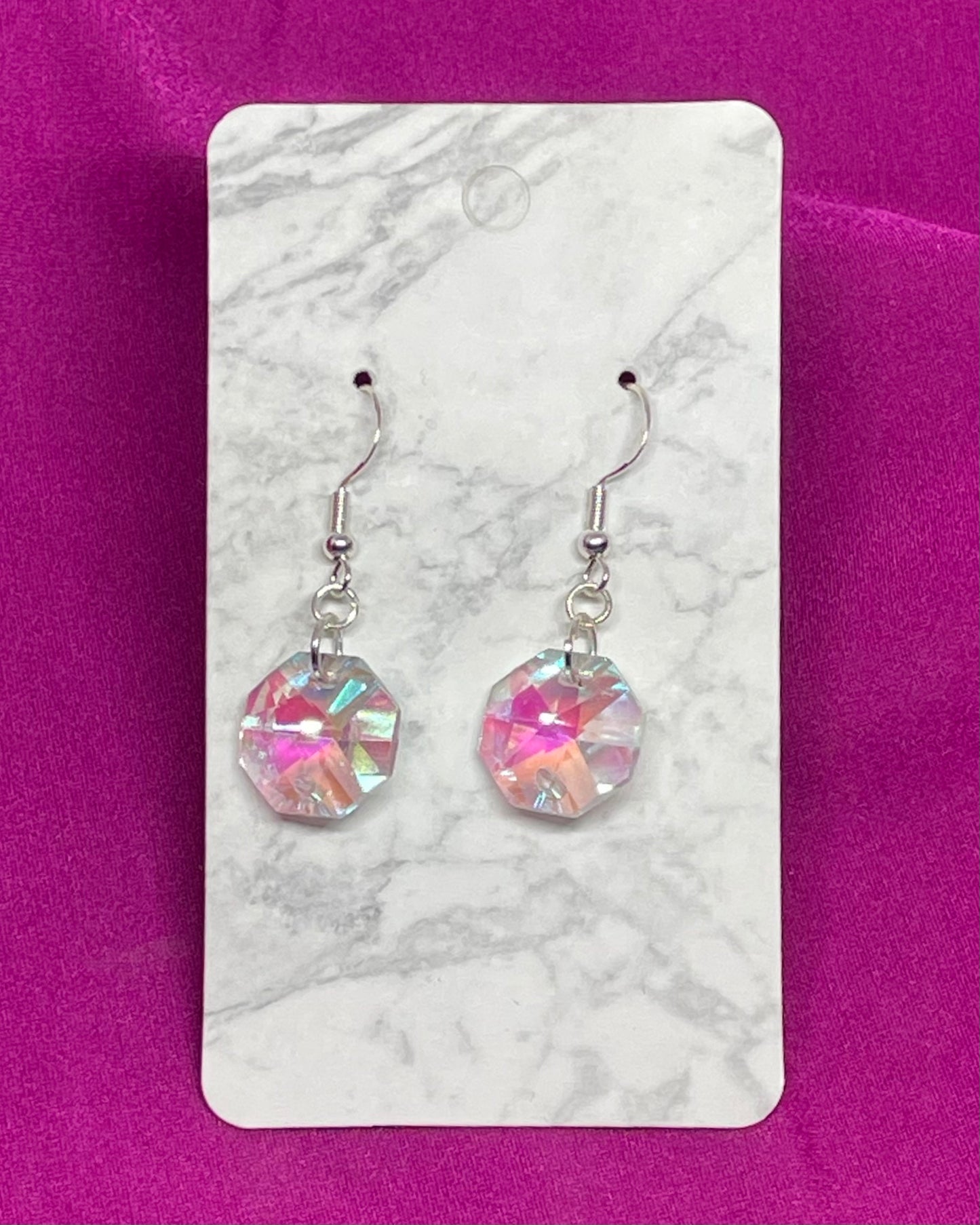 AB Octagon Earrings