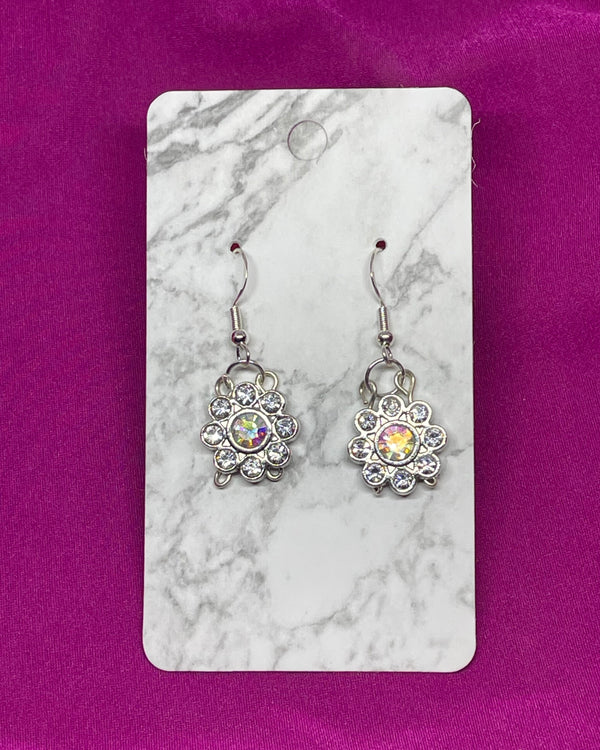 Crystal Flower Earrings