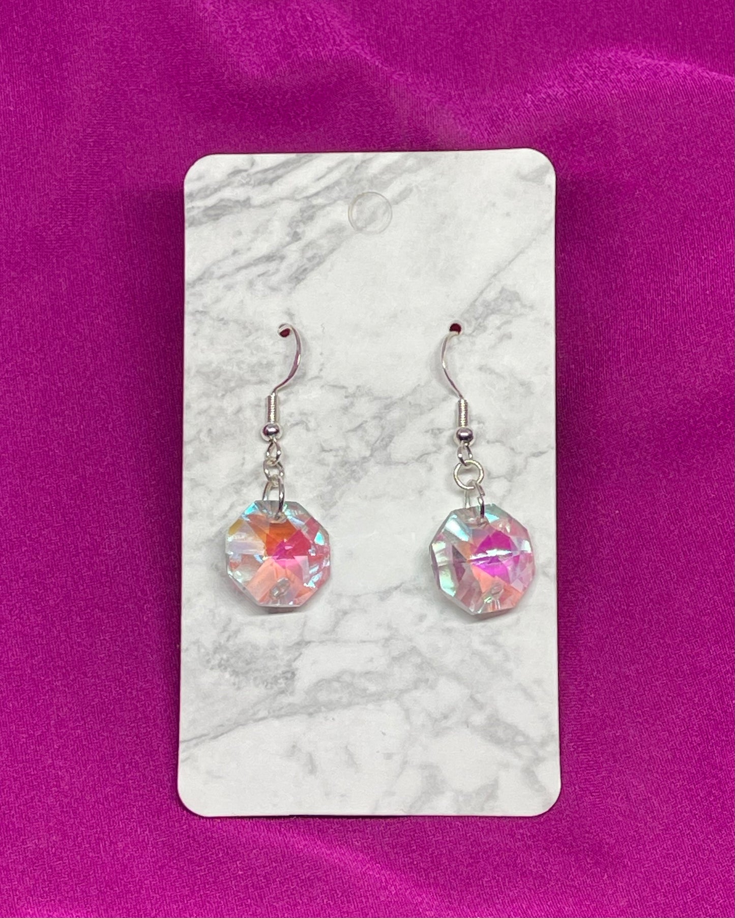 AB Octagon Earrings
