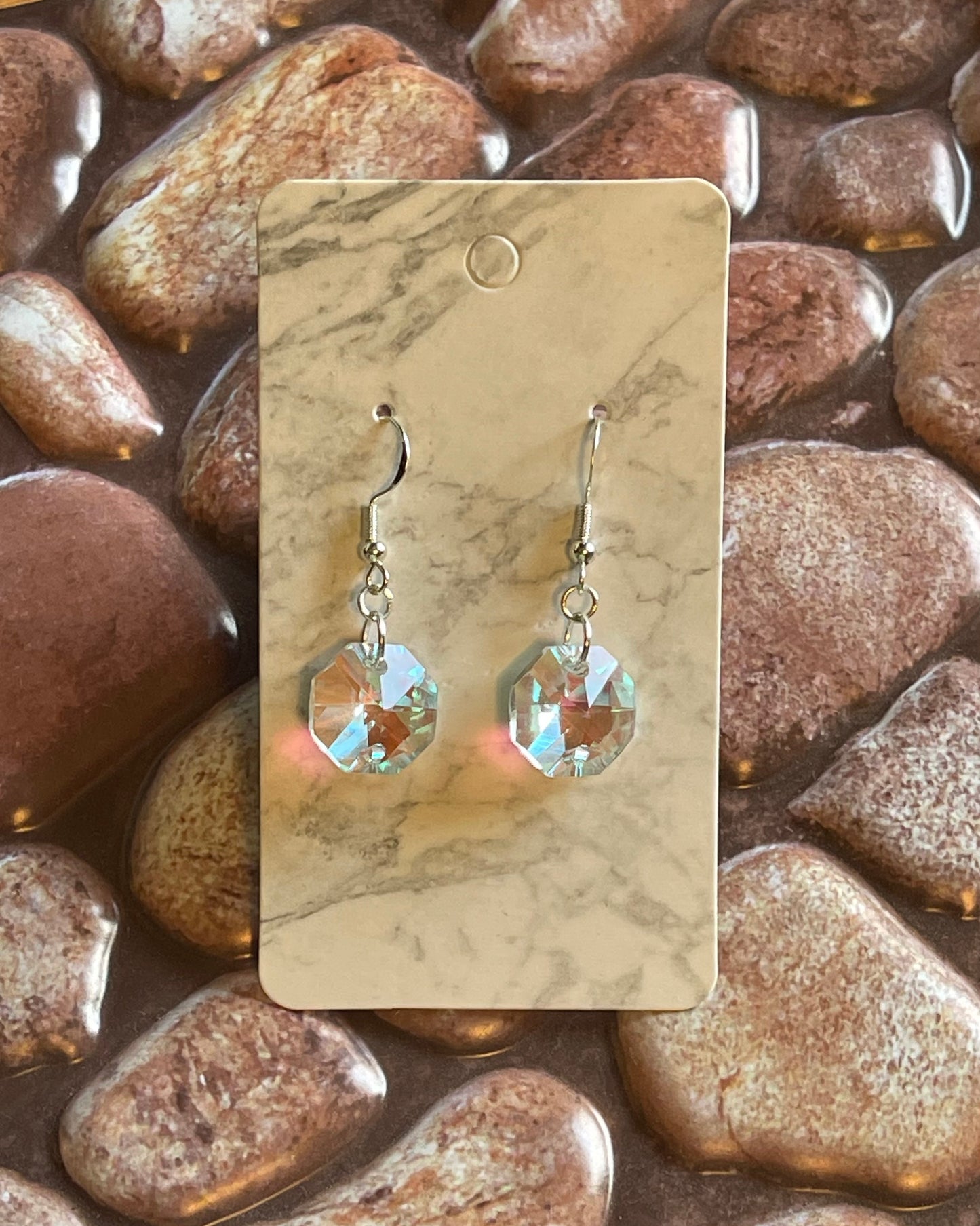 AB Octagon Earrings