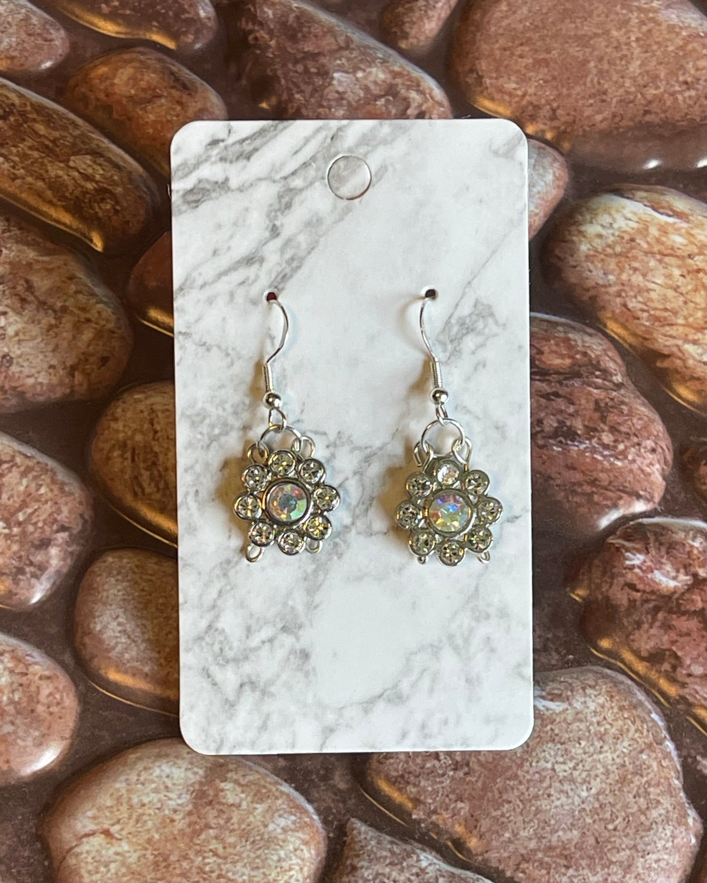 Crystal Flower Earrings