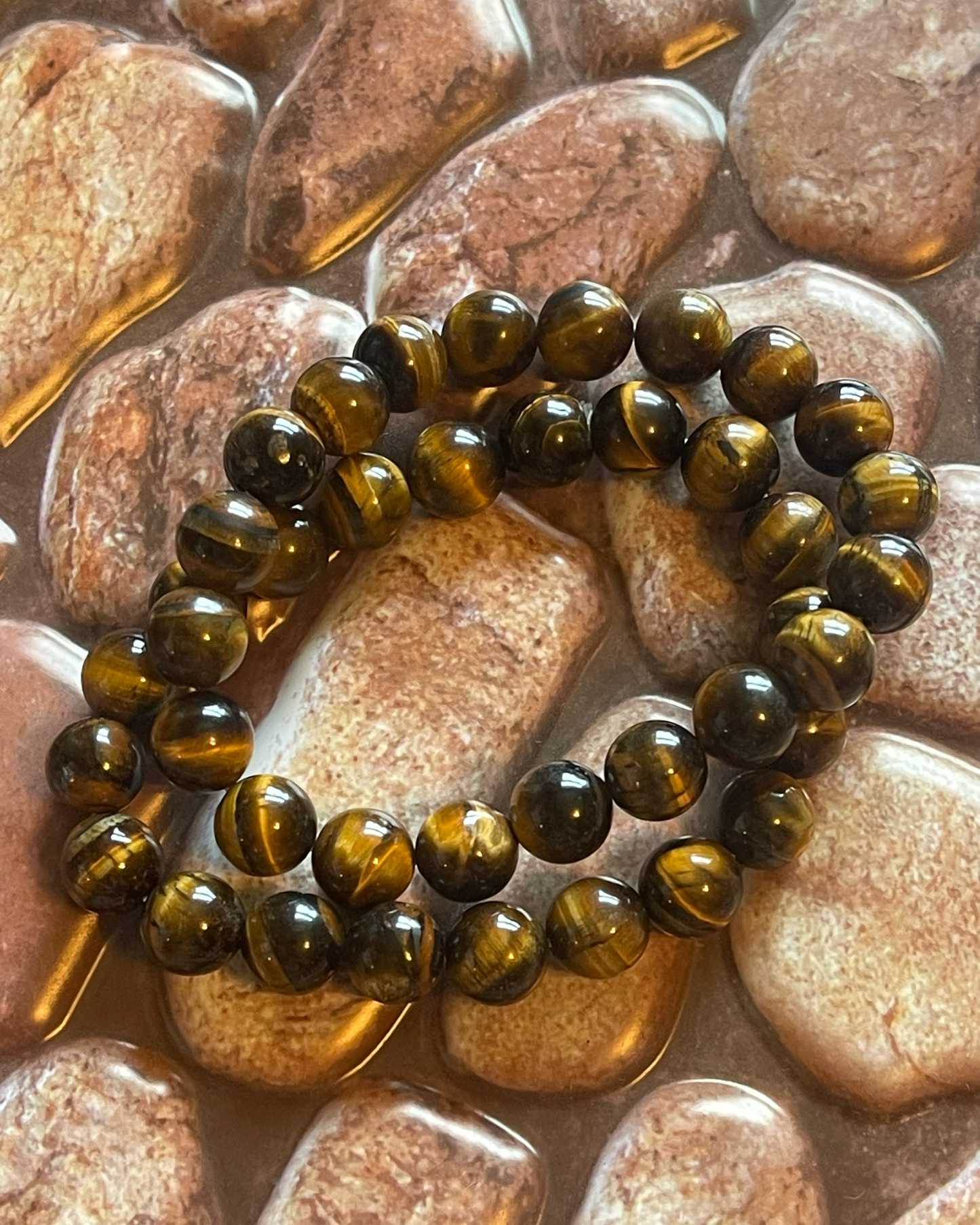 Tiger Eye Gemstone Bracelet-Large 10 mm