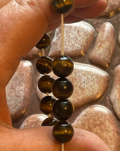 Tiger Eye Gemstone Bracelet-Large 10 mm
