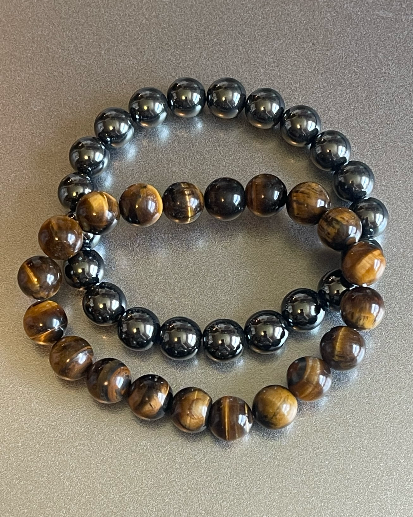Tiger Eye Gemstone Bracelet-Large 10 mm