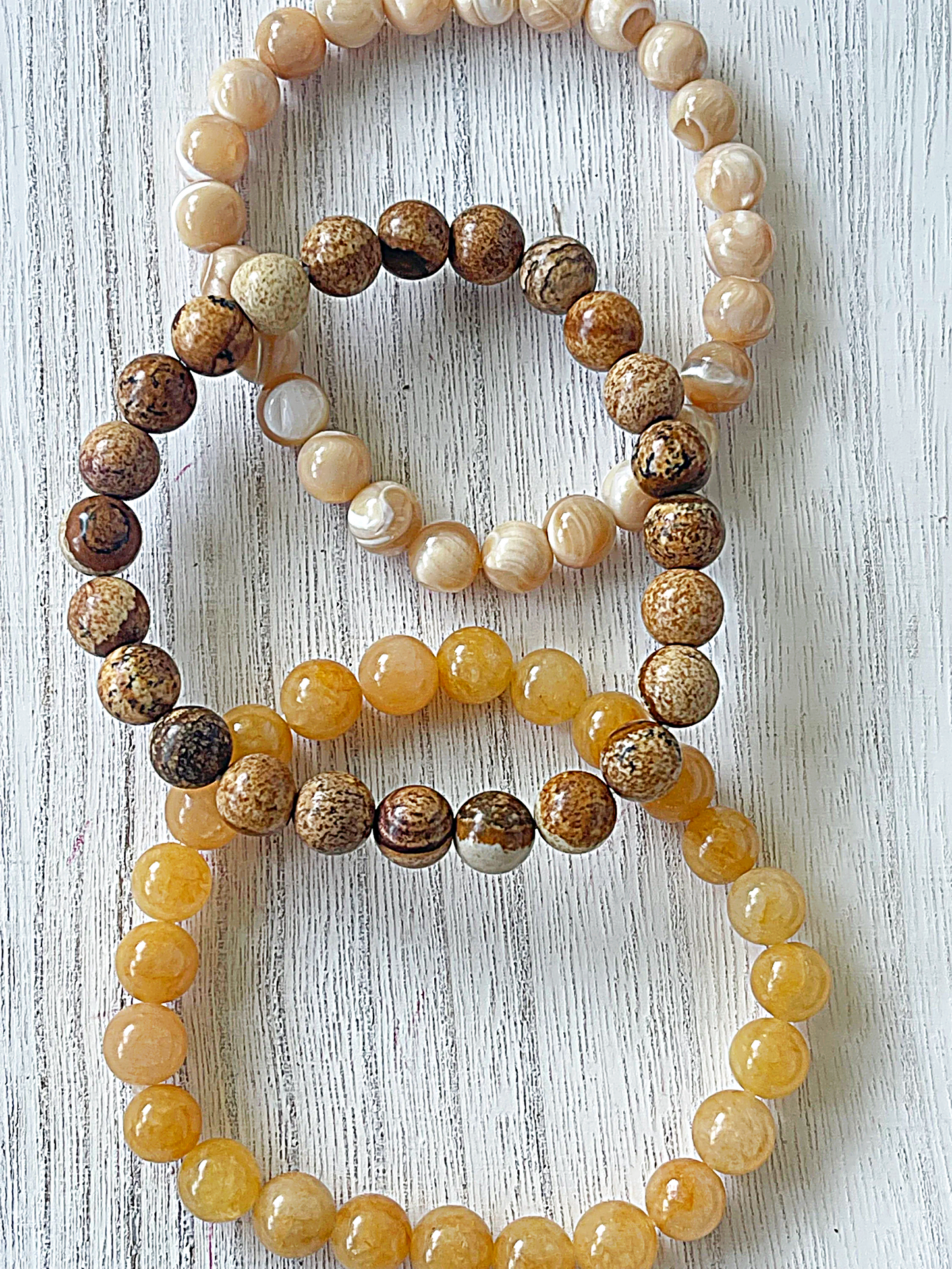 Brown Picture Jasper Gemstone Bracelet