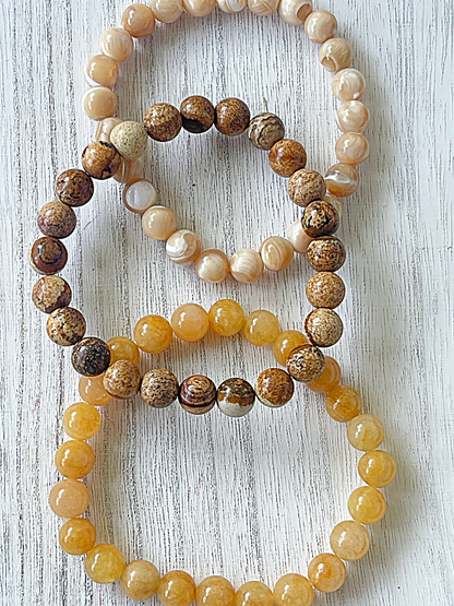 Brown Picture Jasper Gemstone Bracelet
