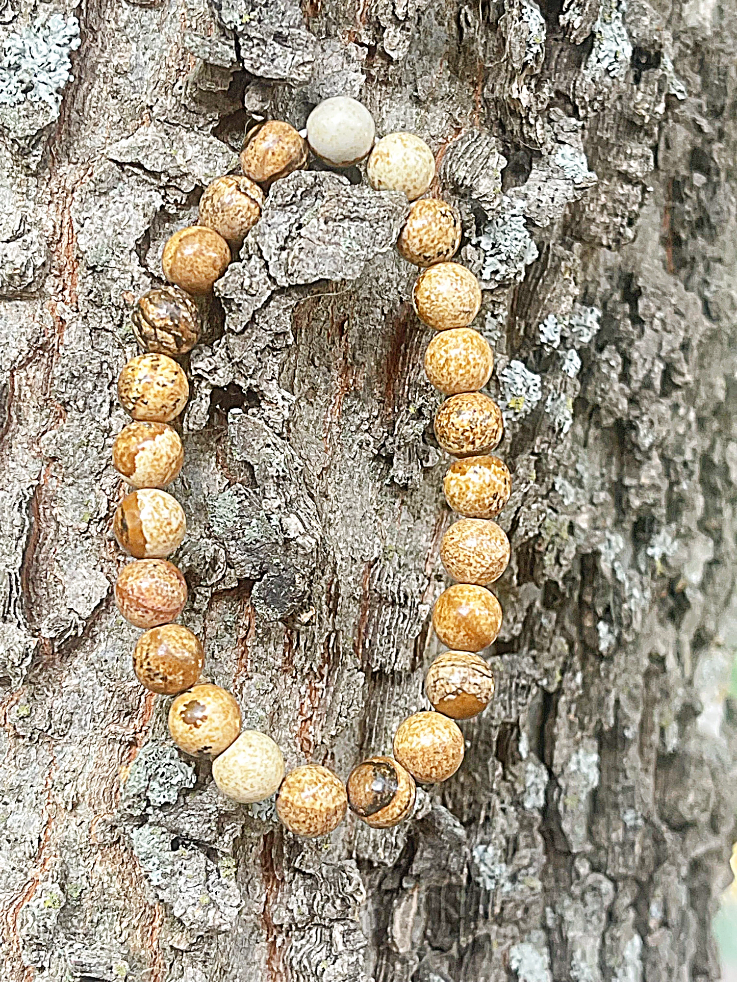 Brown Picture Jasper Gemstone Bracelet