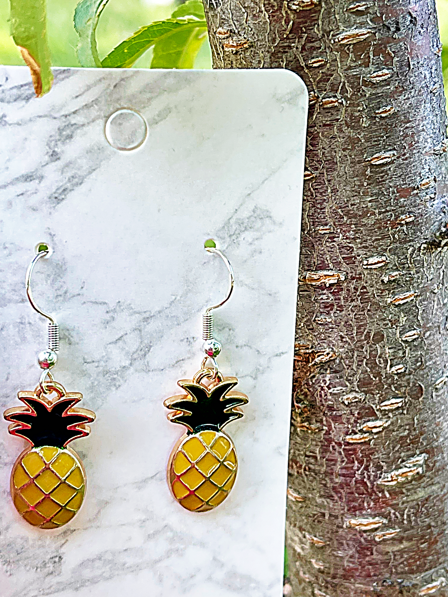 Pineapple Sterling Silver Earrings