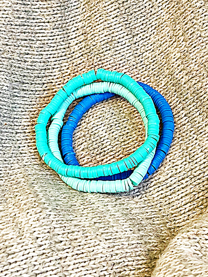 Blue Heishi Bracelet