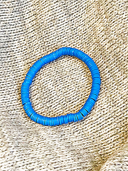 Blue Heishi Bracelet