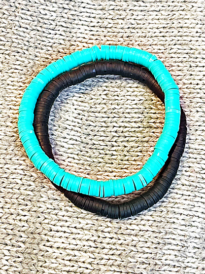 Blue Heishi Bracelet