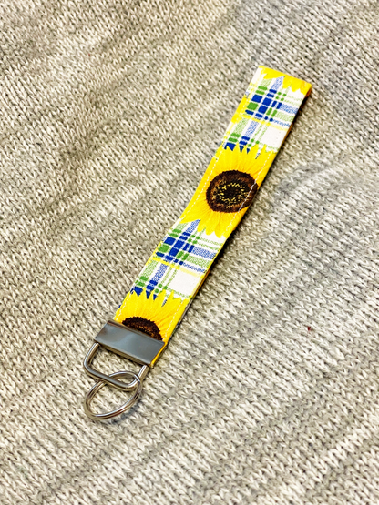 Sunflower Keychain Wristlet