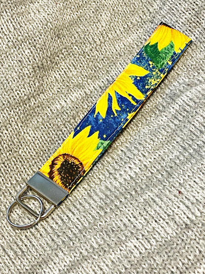 Sunflower Keychain Wristlet