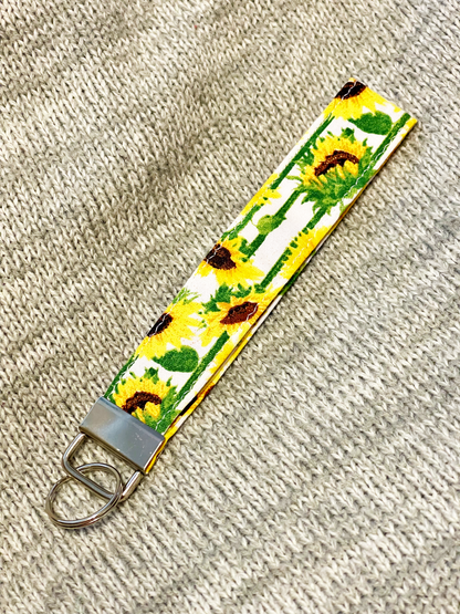 Sunflower Keychain Wristlet