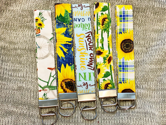 Sunflower Keychain Wristlet