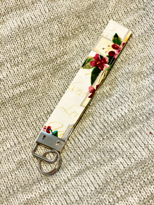 Floral Keychain Wristlet