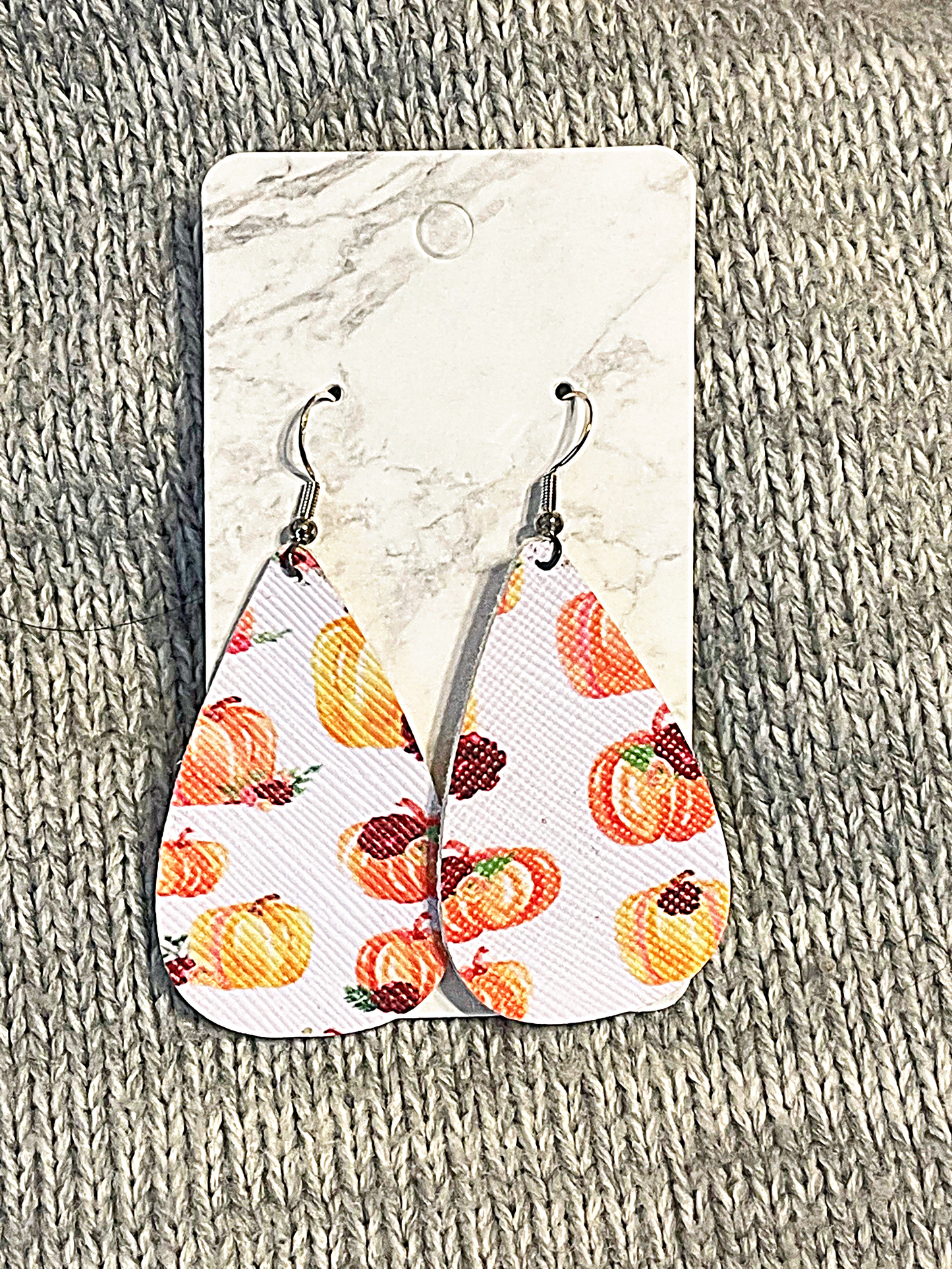 Fall Faux Leather Earrings