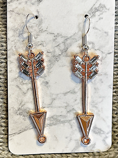 Arrow Sterling Silver Dangle Earrings