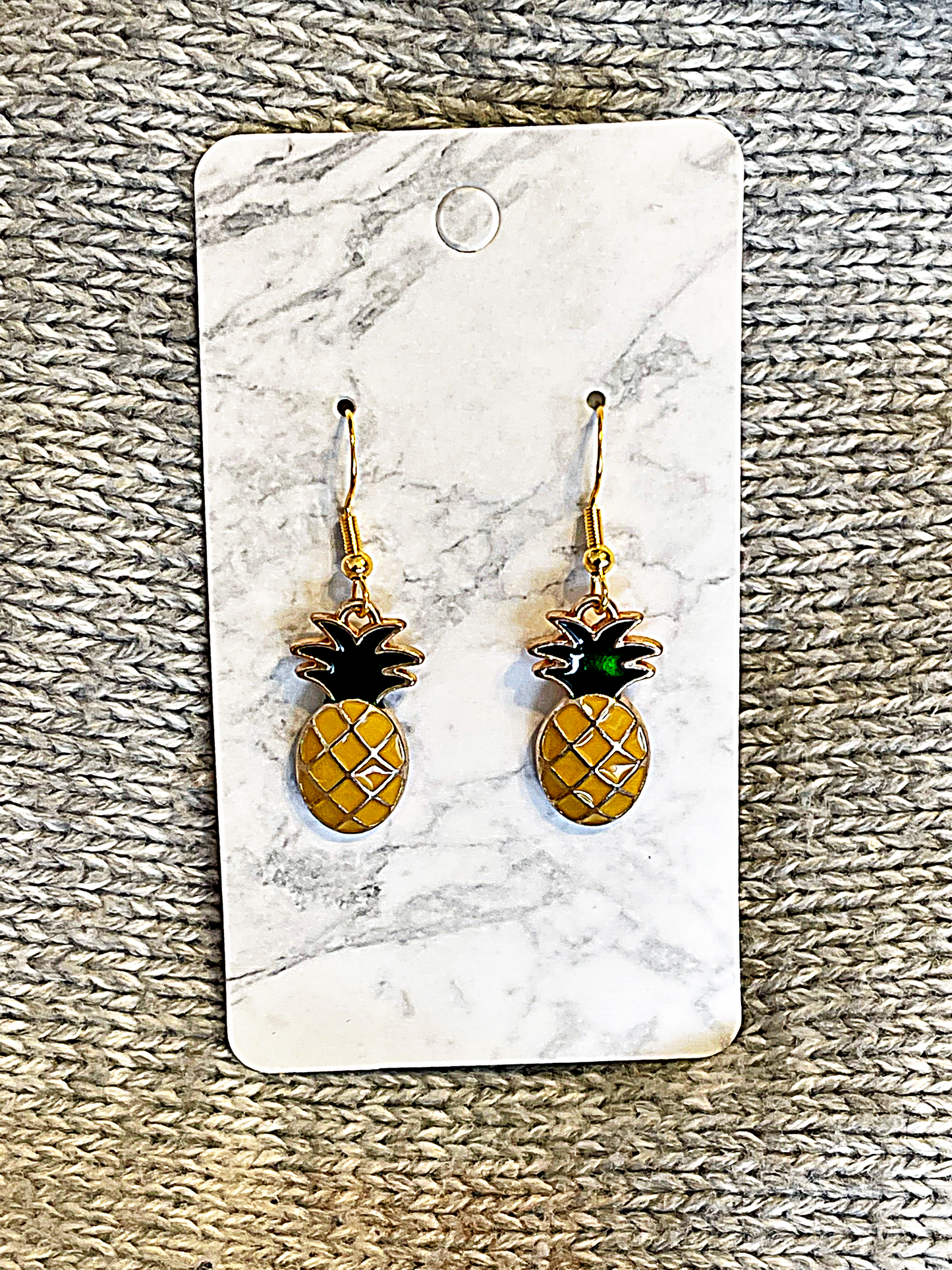 Pineapple Sterling Silver Earrings