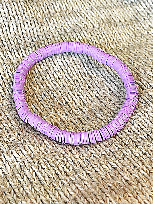 Lilac Heishi Bracelet