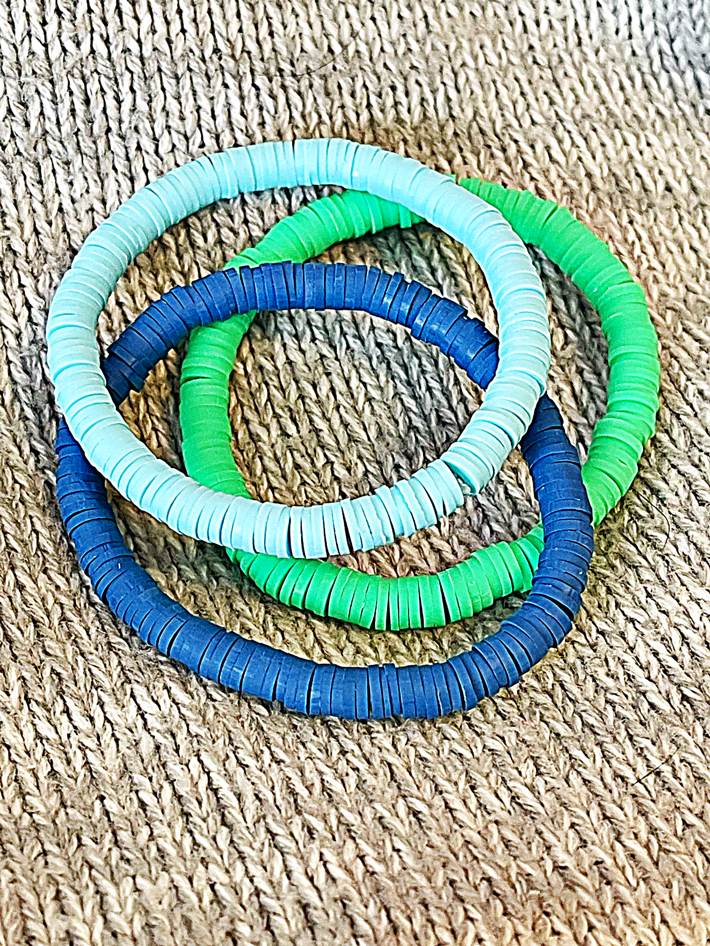 Solid Colored Heishi Stretchy Stacking Bracelets