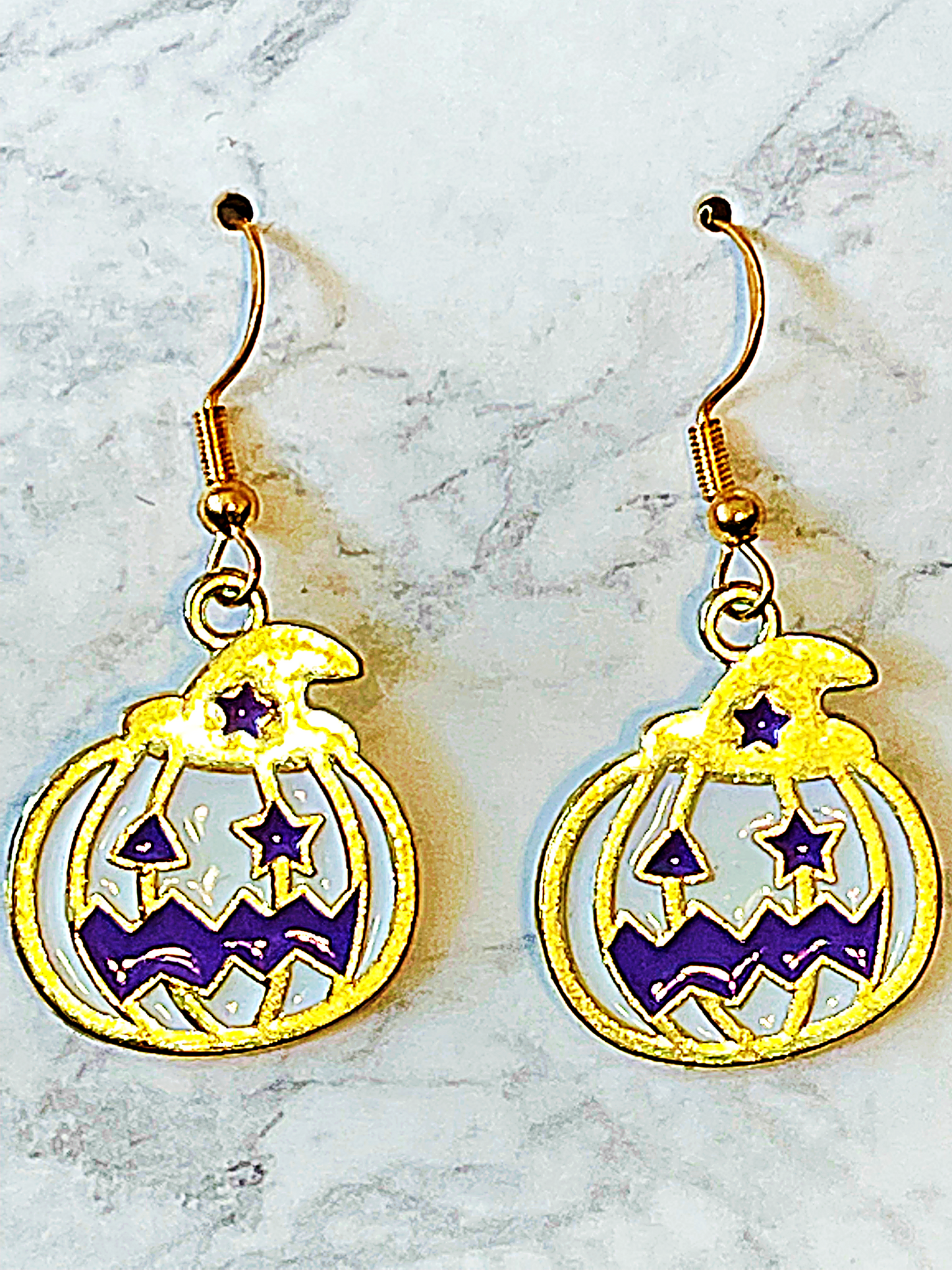 Colorful Pumpkin Beaded Drop Earrings