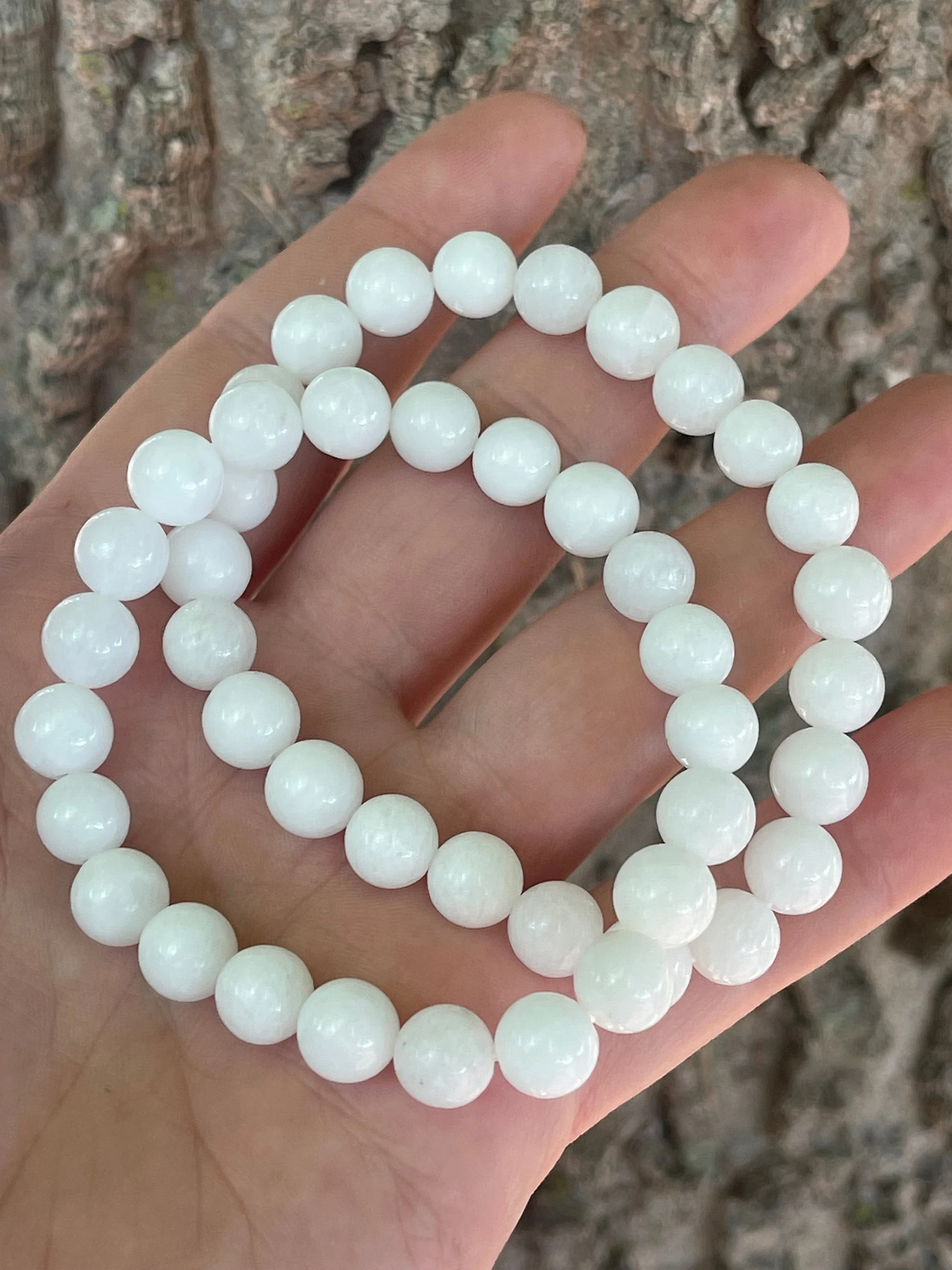 White Alabaster Gemstone Bracelet