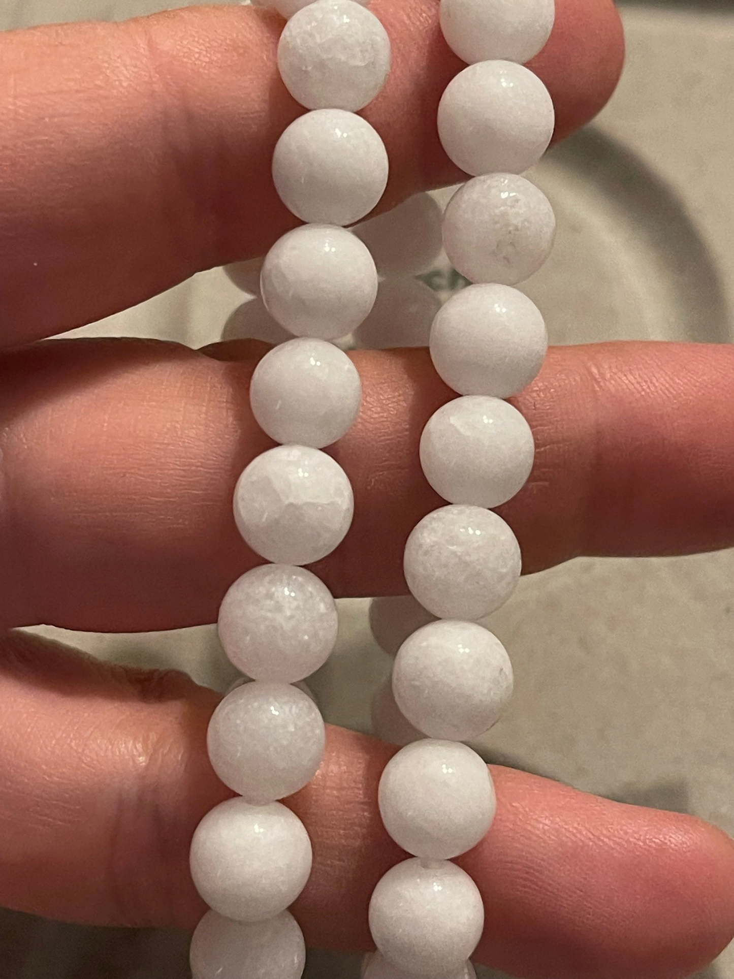 White Alabaster Gemstone Bracelet