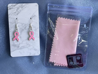 Pink Breast Cancer Earrings