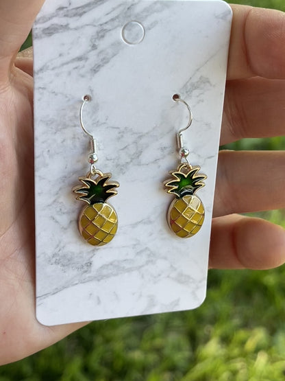 Pineapple Sterling Silver Earrings