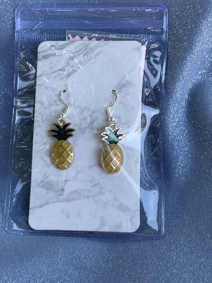 Pineapple Sterling Silver Earrings