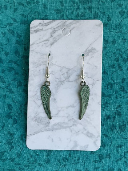 Metal Wing Sterling Silver Earrings