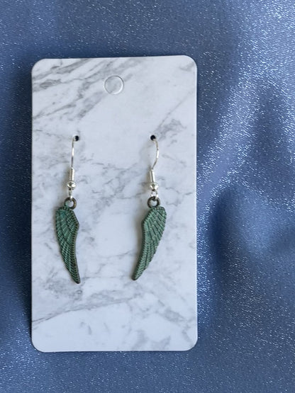 Metal Wing Sterling Silver Earrings