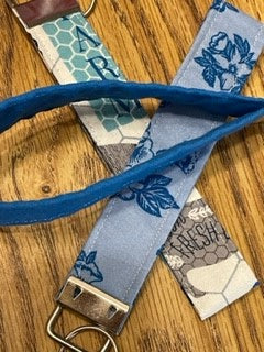 Blue Keychain Wristlets