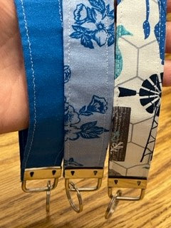 Blue Keychain Wristlets