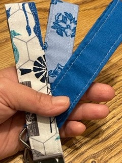 Blue Keychain Wristlets