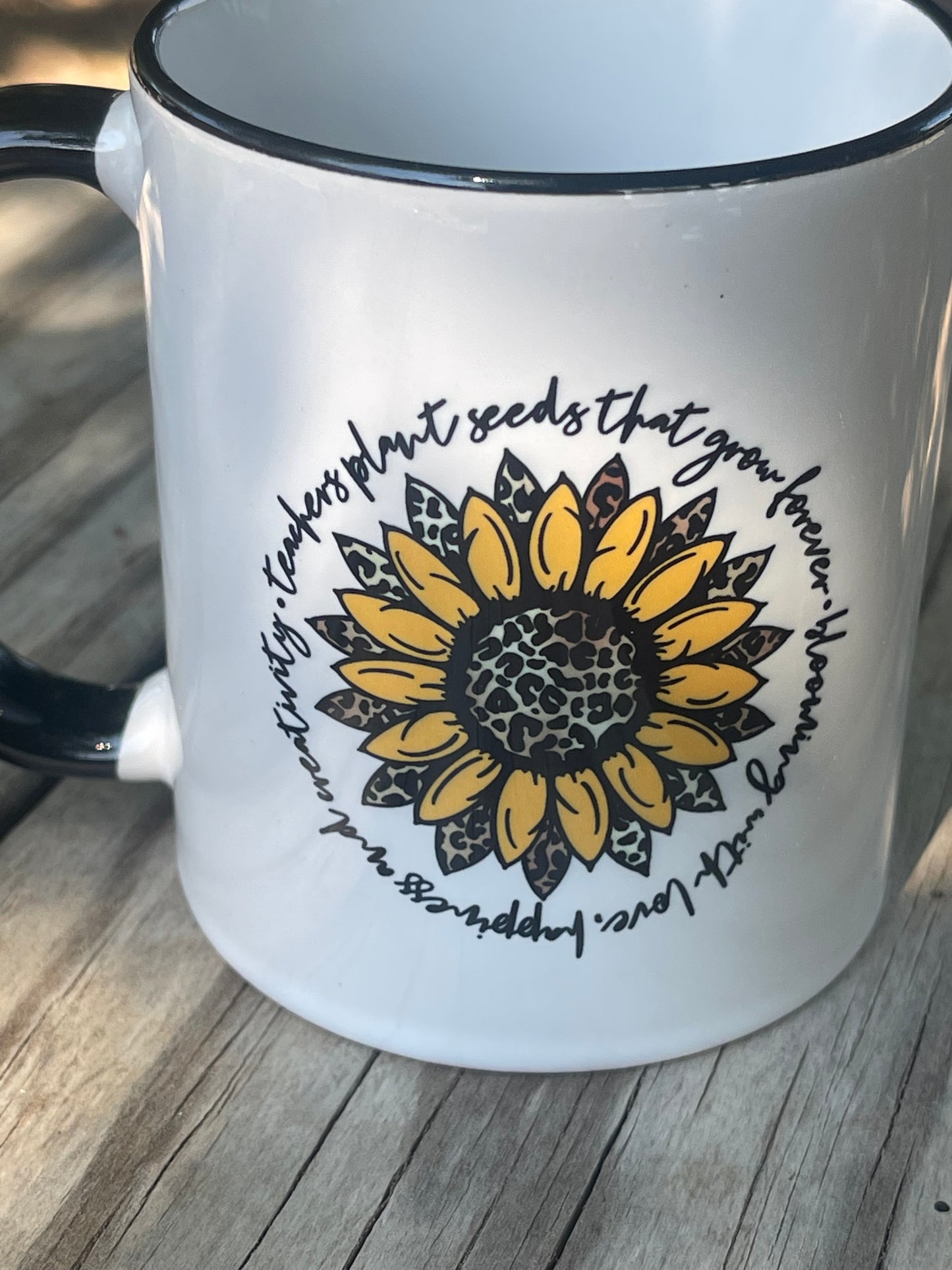 Teacher Sunflower Quote 11 oz Ceramic Coffee Mug