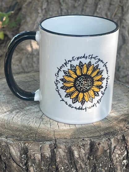 Teacher Sunflower Quote 11 oz Ceramic Coffee Mug