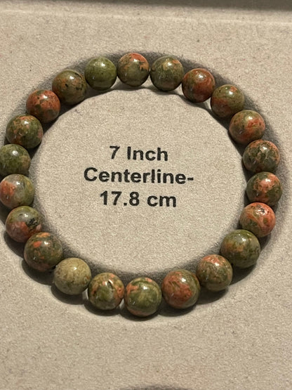 Unakite Gemstone Bracelet