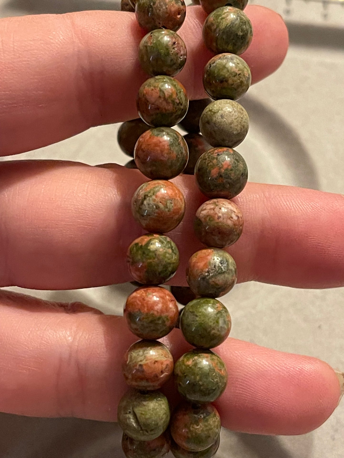 Unakite Gemstone Bracelet