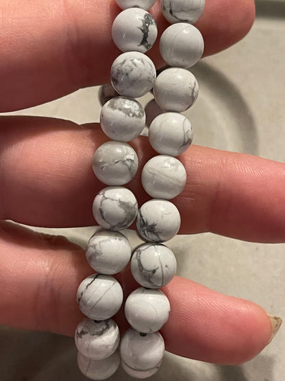 White Howlite Gemstone Bracelet