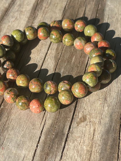 Unakite Gemstone Bracelet