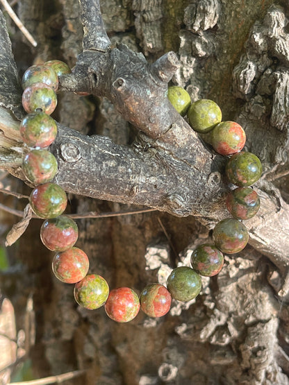 Unakite Gemstone Bracelet