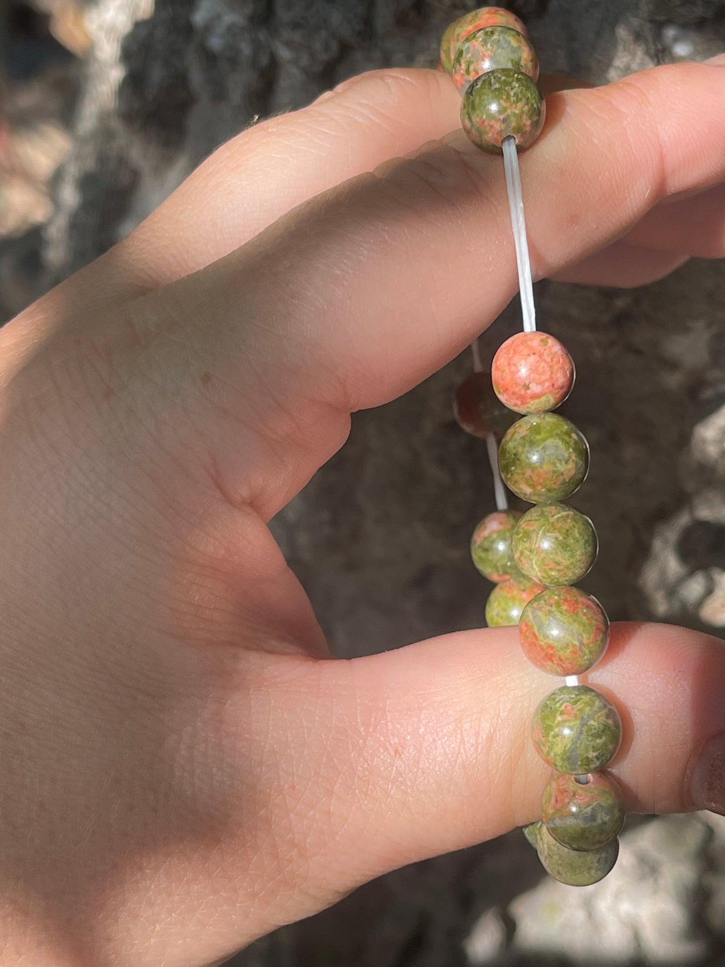 Unakite Gemstone Bracelet