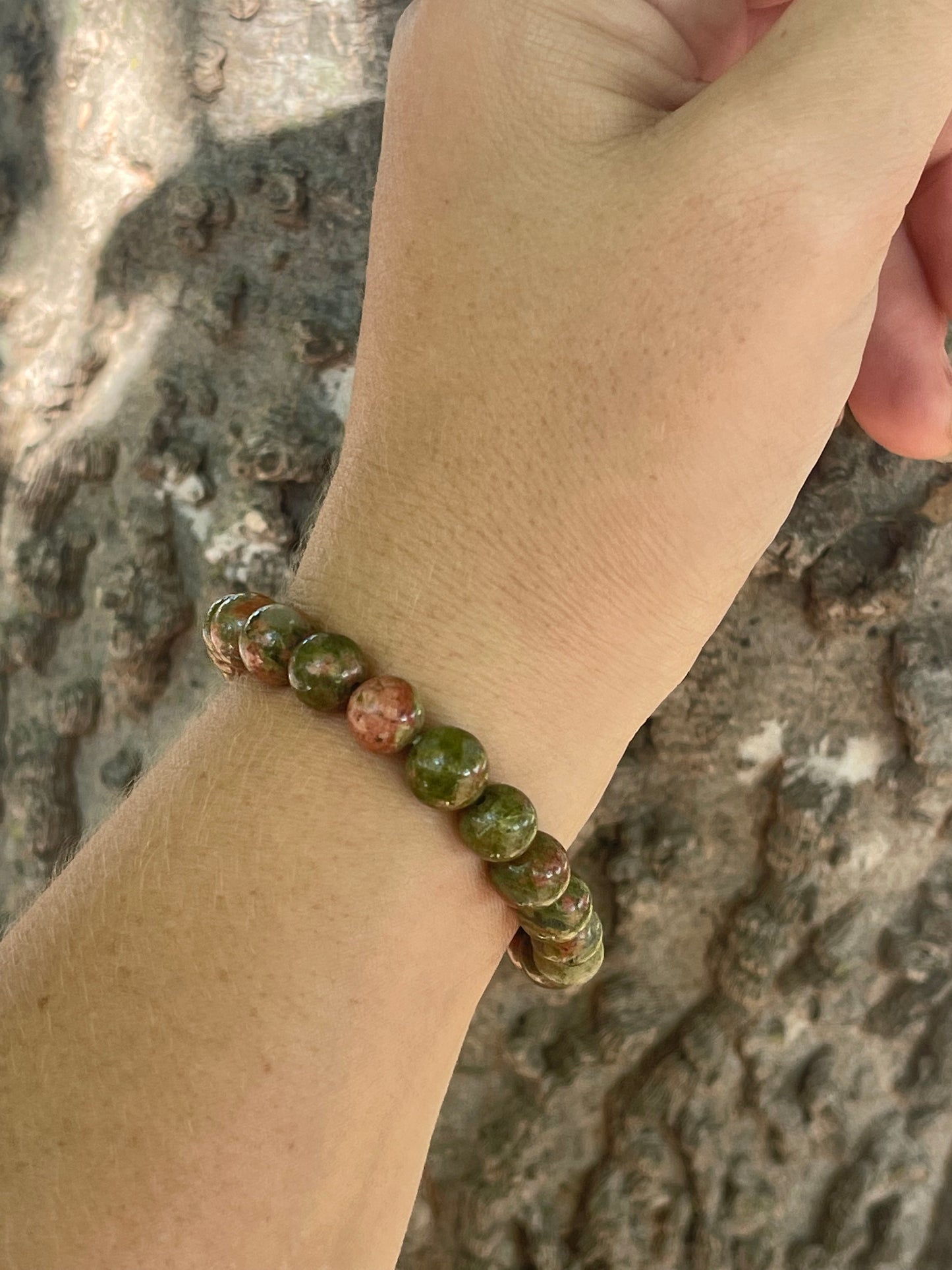 Unakite Gemstone Bracelet