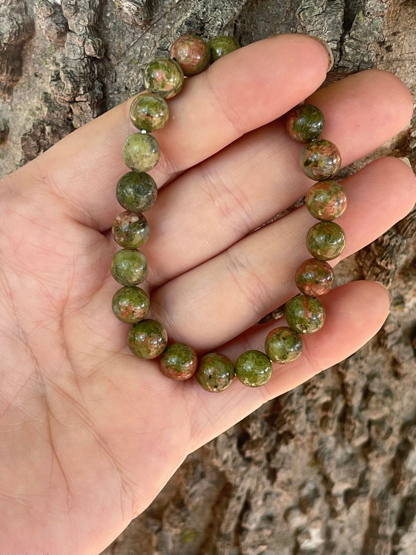 Unakite Gemstone Bracelet