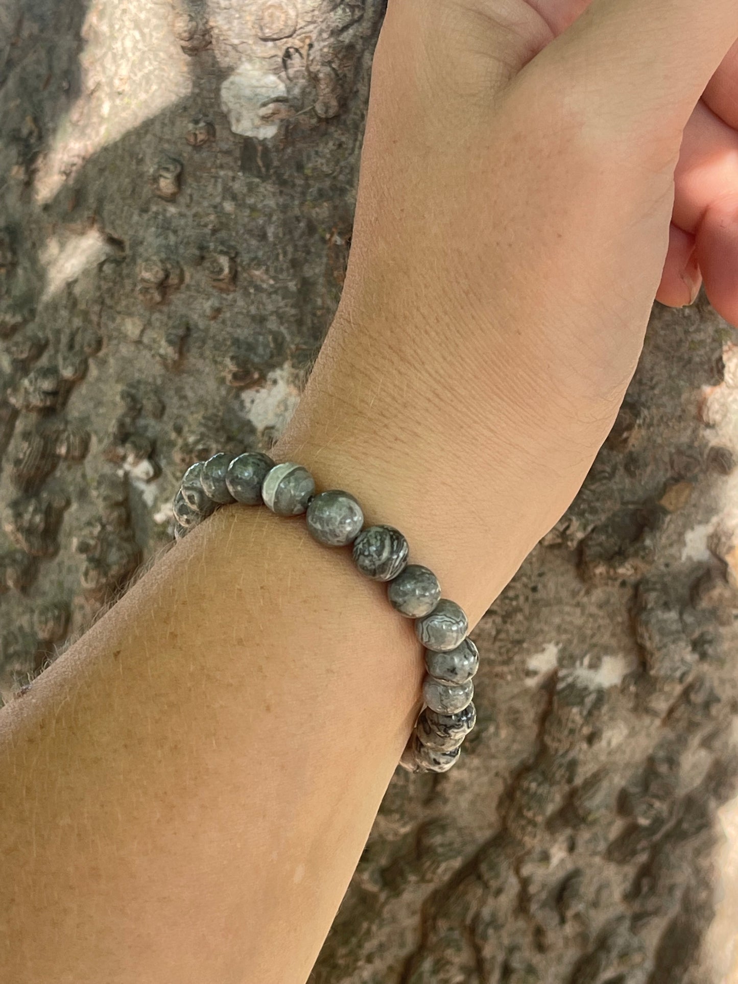 Map Jasper Gemstone Bracelet